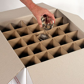 PACK CROISILLONS pour 75 VERRES - Agencement intérieur pour carton vaisselle